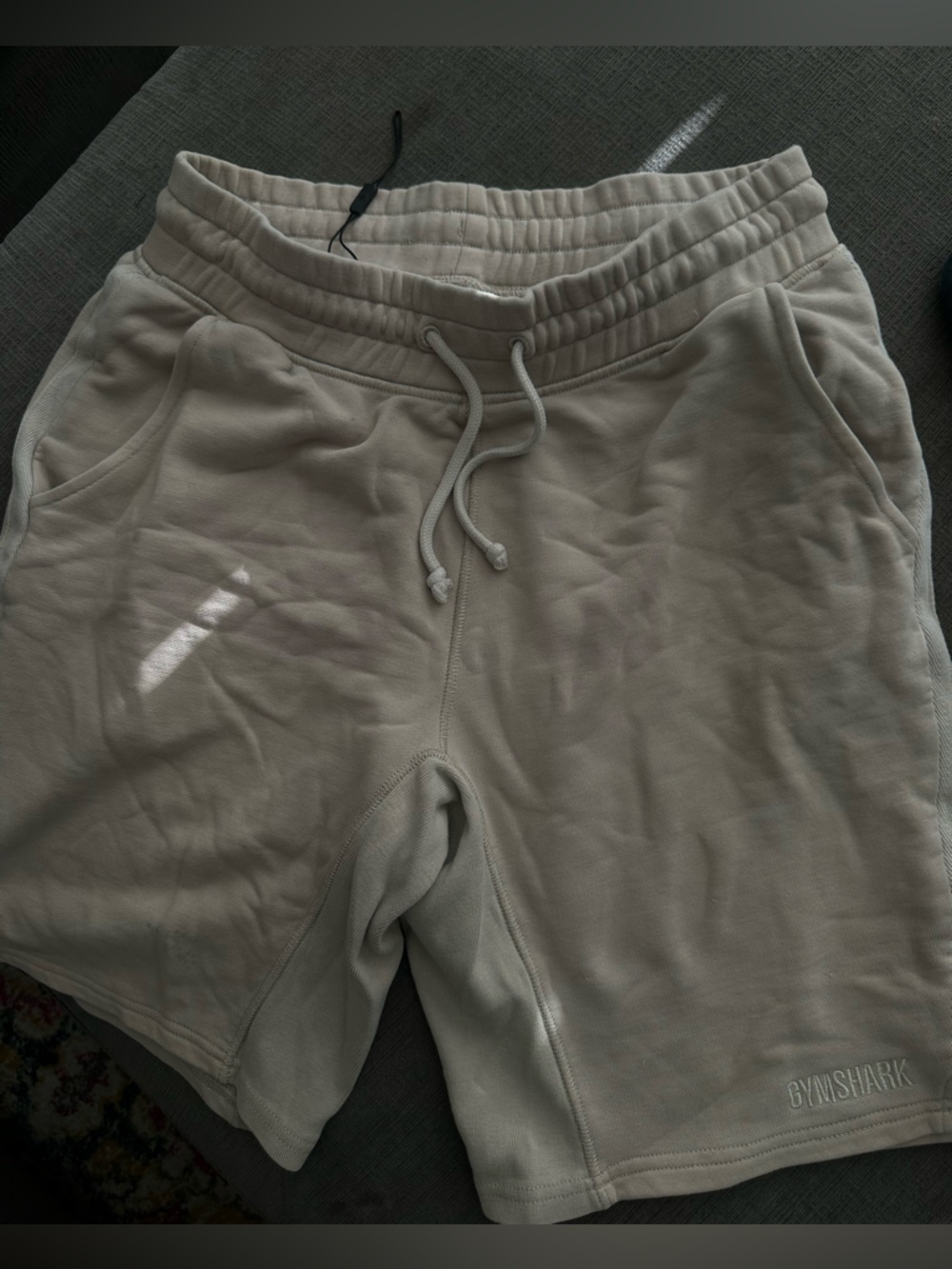 Light Taupe Drawstring Sweatshorts